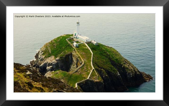 South Stack lighthouse Island Framed Mounted Print by Mark Chesters