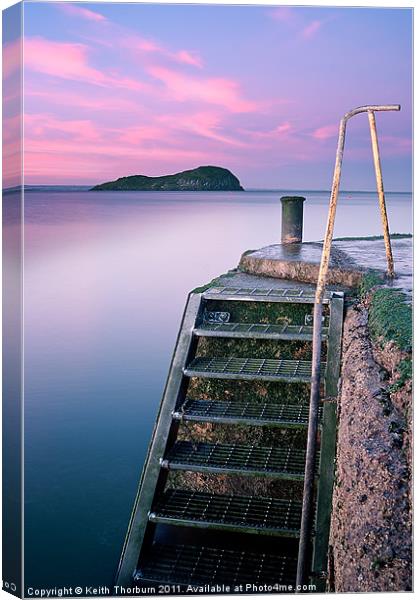The Harbour Steps Canvas Print by Keith Thorburn EFIAP/b