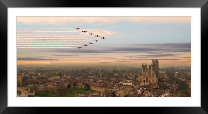 The Reds Over The Cathedral Framed Mounted Print by J Biggadike