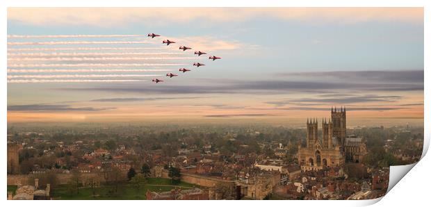 The Reds Over The Cathedral Print by J Biggadike