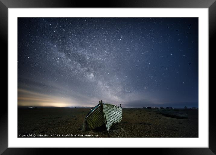 Sinking beneath the stars Framed Mounted Print by Mike Hardy