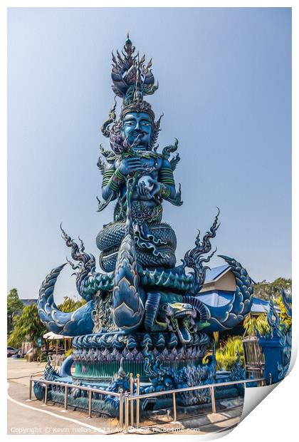 Statue at the Blue Temple, Print by Kevin Hellon
