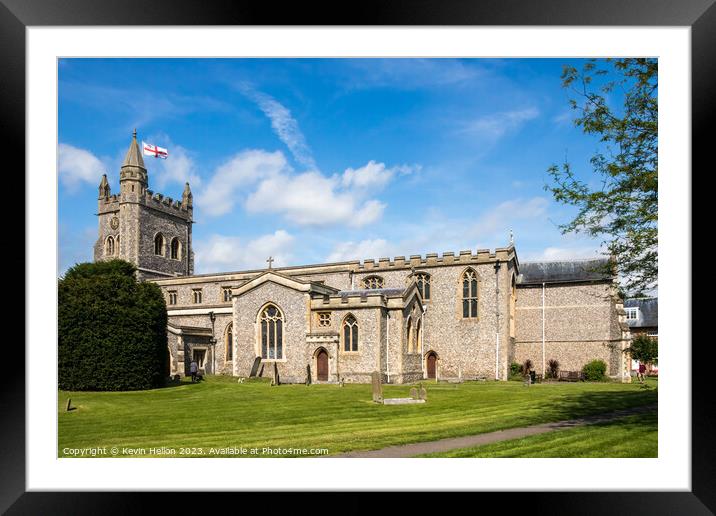 St Mary's parish church, Old Amersham Framed Mounted Print by Kevin Hellon