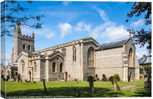 Majestic St Mary's Parish Church in Old Amersham Canvas Print by Kevin Hellon