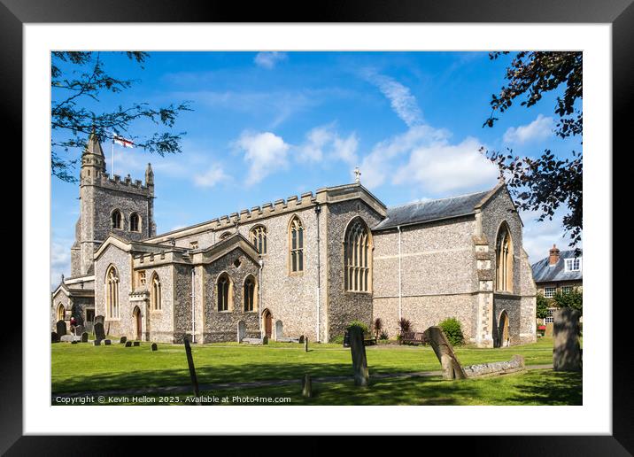 Majestic St Mary's Parish Church in Old Amersham Framed Mounted Print by Kevin Hellon