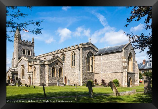 Majestic St Mary's Parish Church in Old Amersham Framed Print by Kevin Hellon