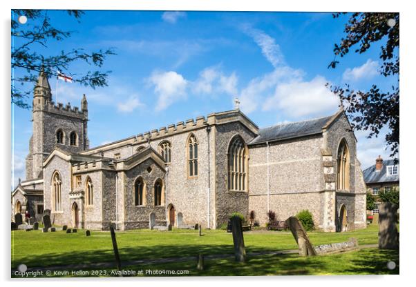 Majestic St Mary's Parish Church in Old Amersham Acrylic by Kevin Hellon