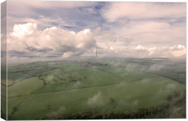 Emley Moor Mast Views Canvas Print by Apollo Aerial Photography