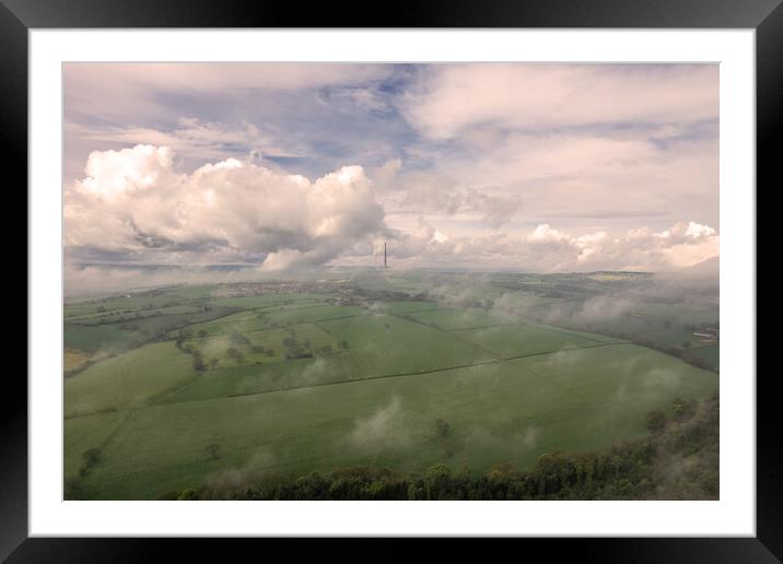 Emley Moor Mast Views Framed Mounted Print by Apollo Aerial Photography