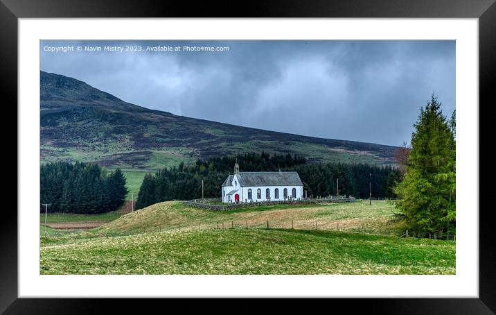 Amulree and Strathbraan Church, Perthshire Framed Mounted Print by Navin Mistry