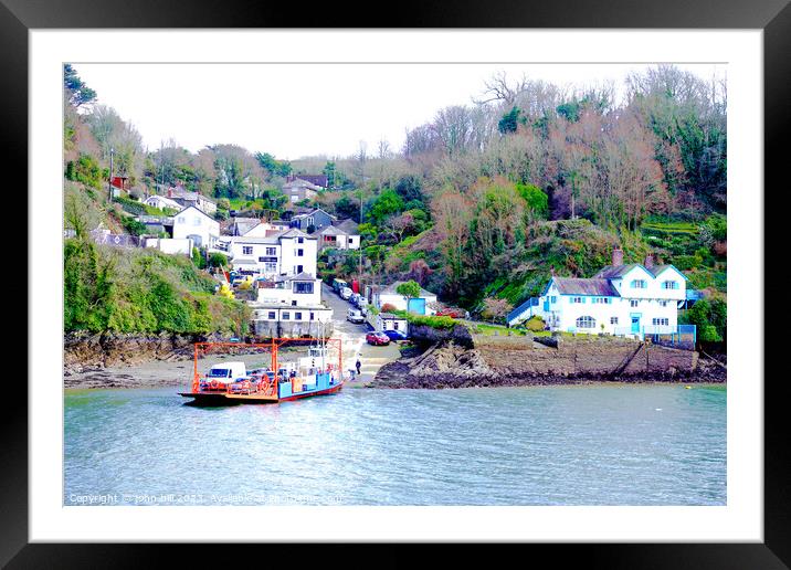 Crossing the Picturesque Fowey River Framed Mounted Print by john hill