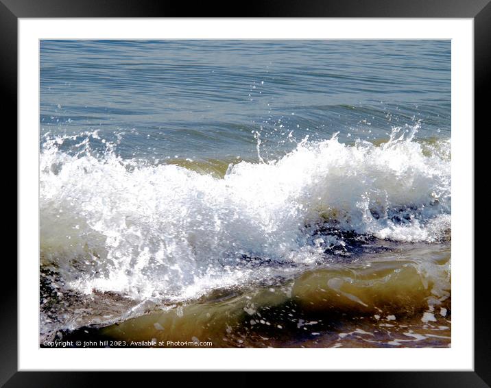 Majestic Waves Framed Mounted Print by john hill