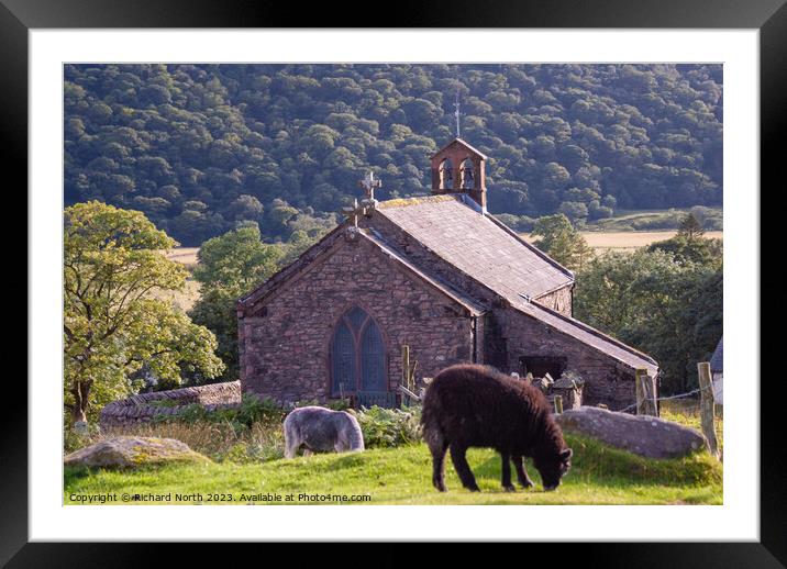 Buttermere Church  Framed Mounted Print by Richard North