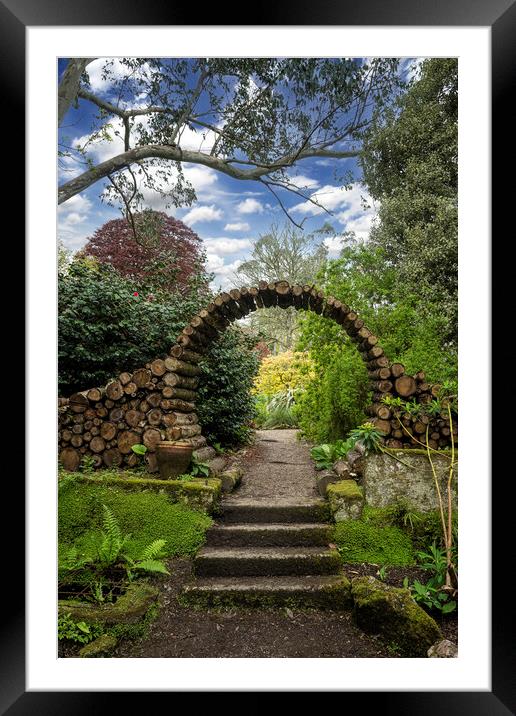 English country garden Framed Mounted Print by kathy white