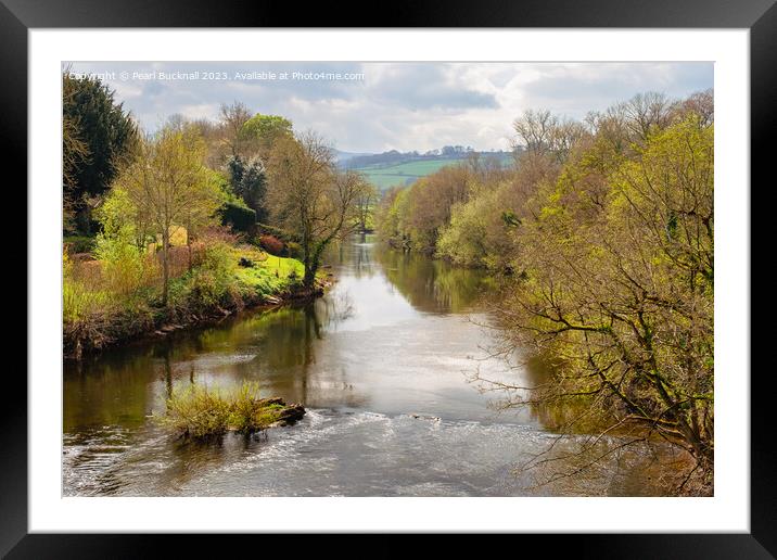 Beautiful River Usk Brecon Beacons National Park Framed Mounted Print by Pearl Bucknall