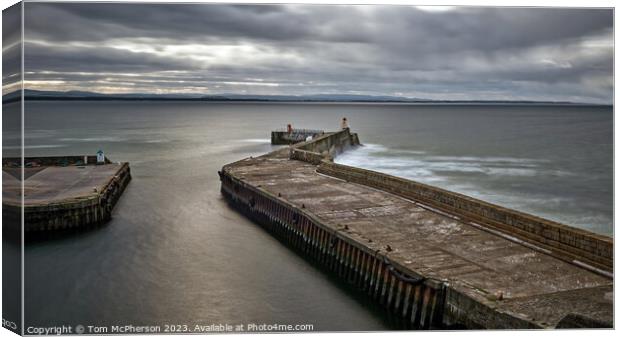 Majestic Seascape at Burghead Harbour Canvas Print by Tom McPherson