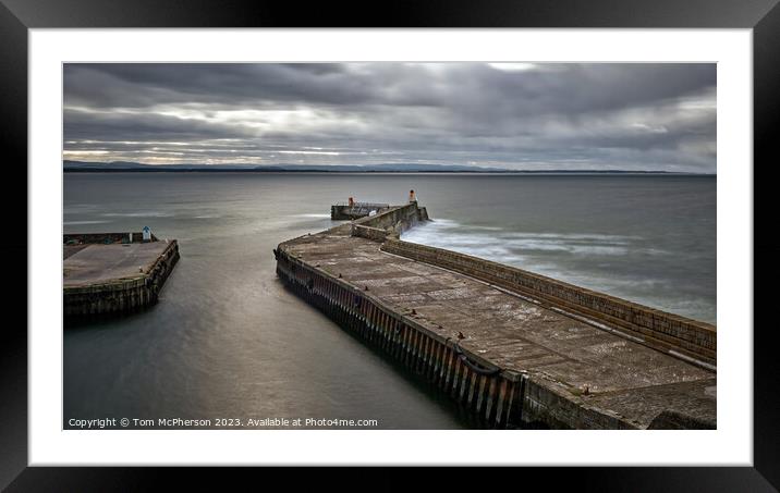 Majestic Seascape at Burghead Harbour Framed Mounted Print by Tom McPherson