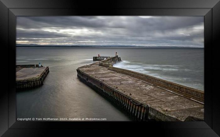 Majestic Seascape at Burghead Harbour Framed Print by Tom McPherson