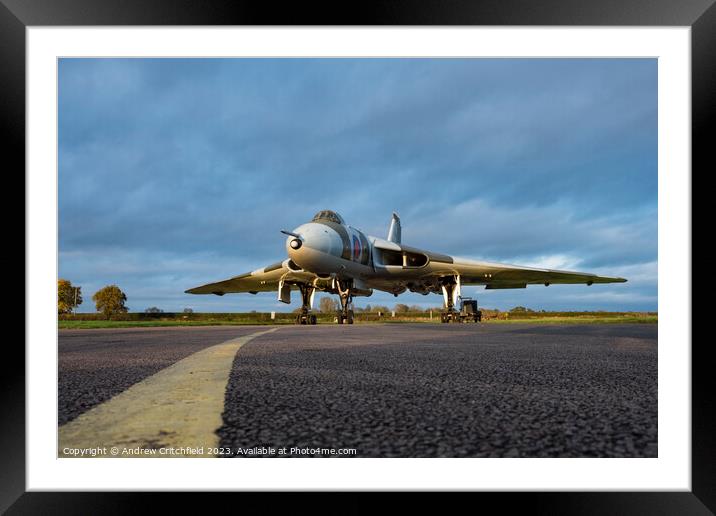 Vulcan Bomber Framed Mounted Print by Andy Critchfield