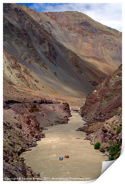 Rafting on the Zanskar River, Ladakh, India Print by Serena Bowles