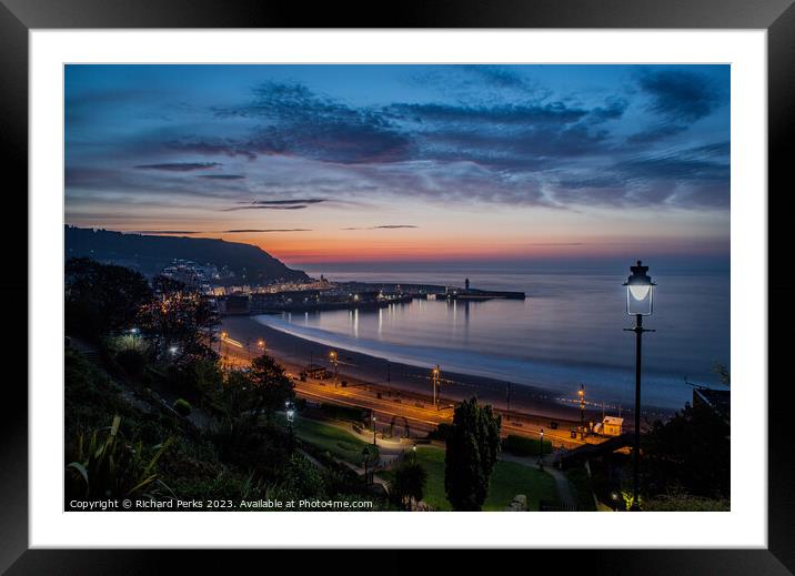 Scarborough Harbour Daybreak Framed Mounted Print by Richard Perks