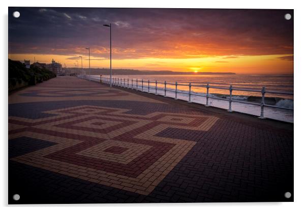 Bridlington Sunrise from Alexandra Promenade Acrylic by Tim Hill