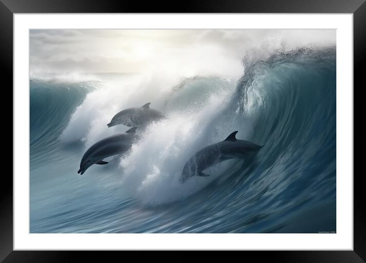 Wave Riders Framed Mounted Print by Picture Wizard