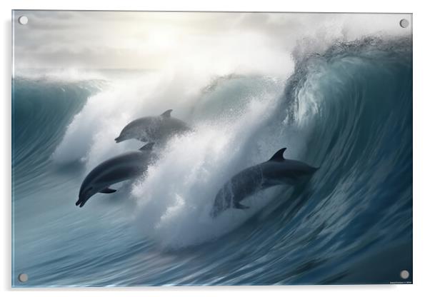 Wave Riders Acrylic by Picture Wizard