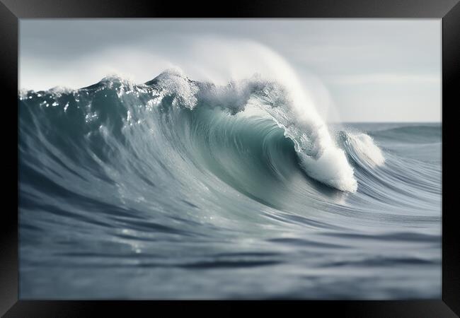 Wave Breaks Framed Print by Picture Wizard