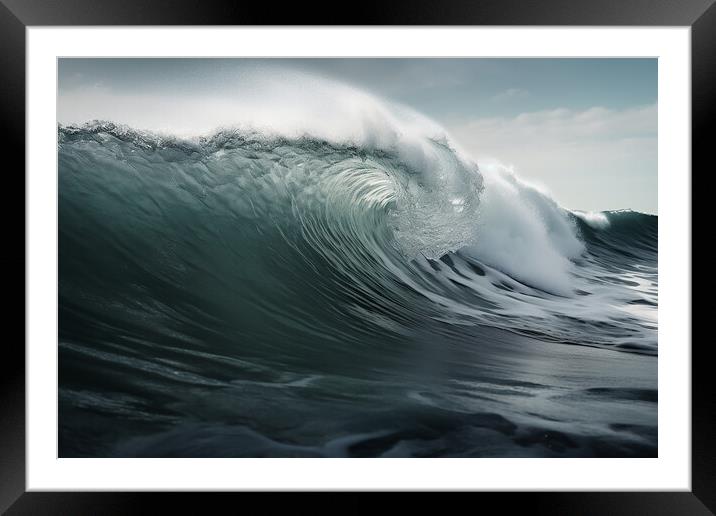 Big Wave Framed Mounted Print by Picture Wizard