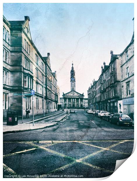 Glasgow Outdoor street view  Print by Les McLuckie