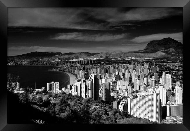 Benidorm Skyline Cityscape Costa Blanca Spain Framed Print by Andy Evans Photos