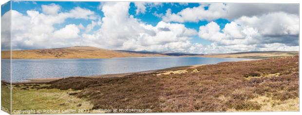 Cow Green Reservoir, Teesdale, Panorama Canvas Print by Richard Laidler