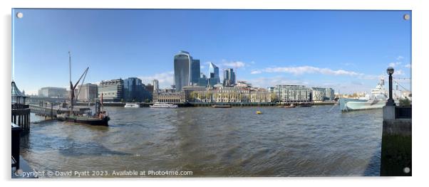 City Of London Panorama Acrylic by David Pyatt