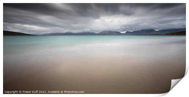 Approaching Storm, Luskentyre Beach, Isle of Harris Print by Fraser Duff