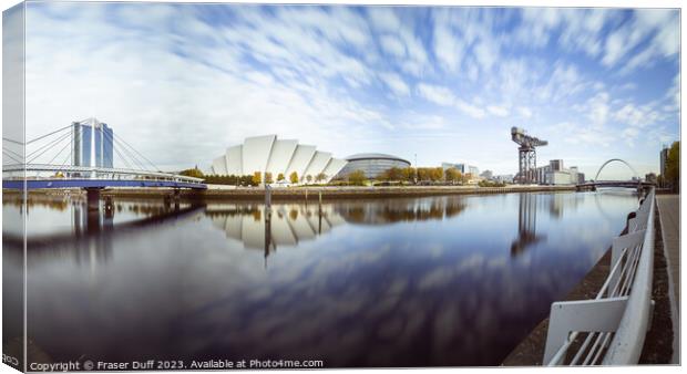 Glasgow Riverside Panorama Canvas Print by Fraser Duff