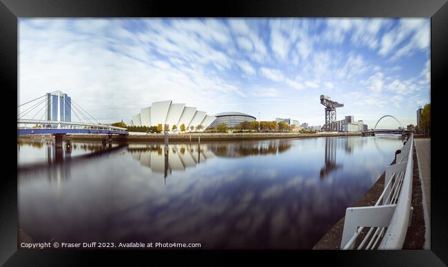 Glasgow Riverside Panorama Framed Print by Fraser Duff