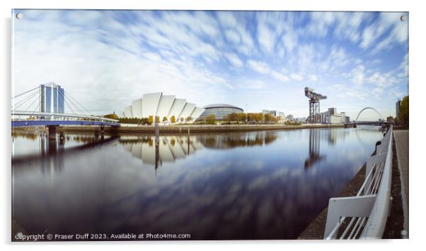 Glasgow Riverside Panorama Acrylic by Fraser Duff