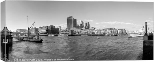 London City Panorama Canvas Print by David Pyatt