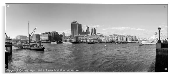 London City Panorama Acrylic by David Pyatt