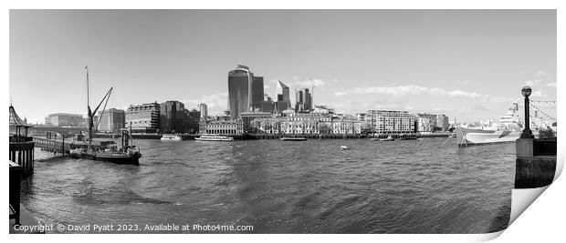 London City Panorama Print by David Pyatt