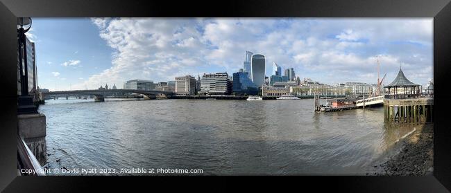 River Thames And City Panorama Framed Print by David Pyatt
