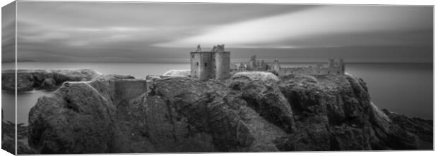 Dunnotar Castle black and white panorama Canvas Print by Anthony McGeever