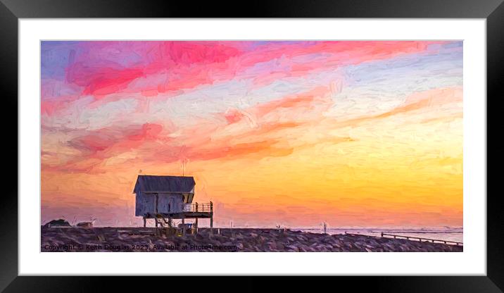 The Lookout at Sunset Framed Mounted Print by Keith Douglas