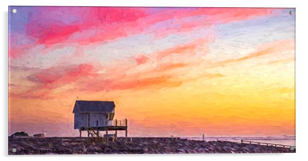 The Lookout at Sunset Acrylic by Keith Douglas