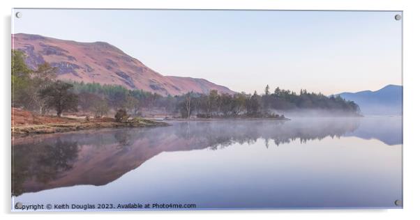 Catbells reflected in Derwent Water Acrylic by Keith Douglas