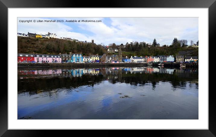 A panorama view Tobermoray Promenade.  Framed Mounted Print by Lilian Marshall