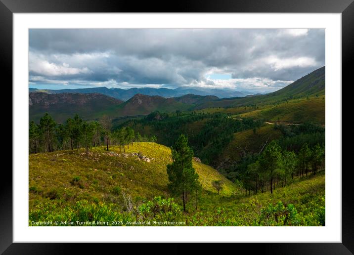 Descending into a verdant valley Framed Mounted Print by Adrian Turnbull-Kemp