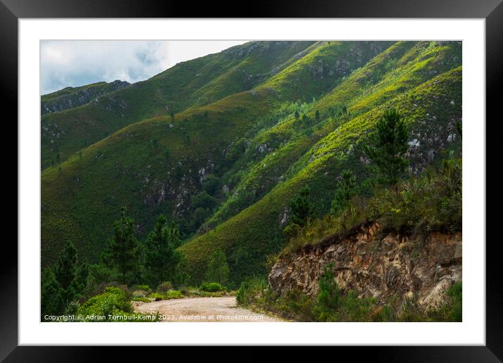 Vivid green mountains Framed Mounted Print by Adrian Turnbull-Kemp