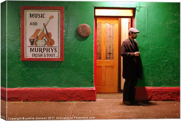 Traditional Irish Pub in Galway Canvas Print by patrick dinneen
